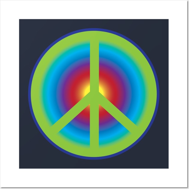 Rainbow Peace Wall Art by Bits